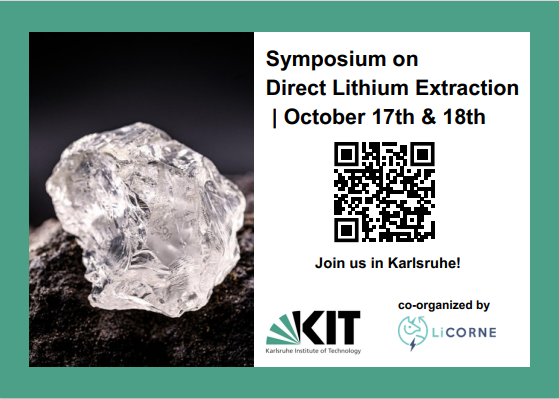 LiCORNE co-organises the first Symposium on Direct Lithium Extraction